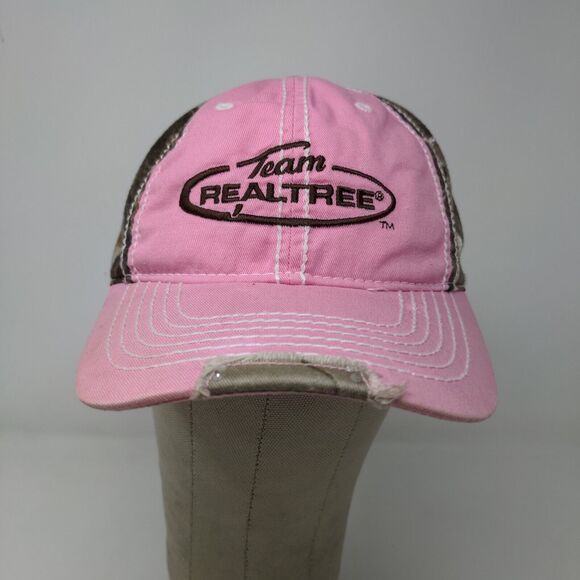 Team Realtree Women's Strapback Hat Pink Camo OSFA Embroidered Logo - Picture 2 of 12